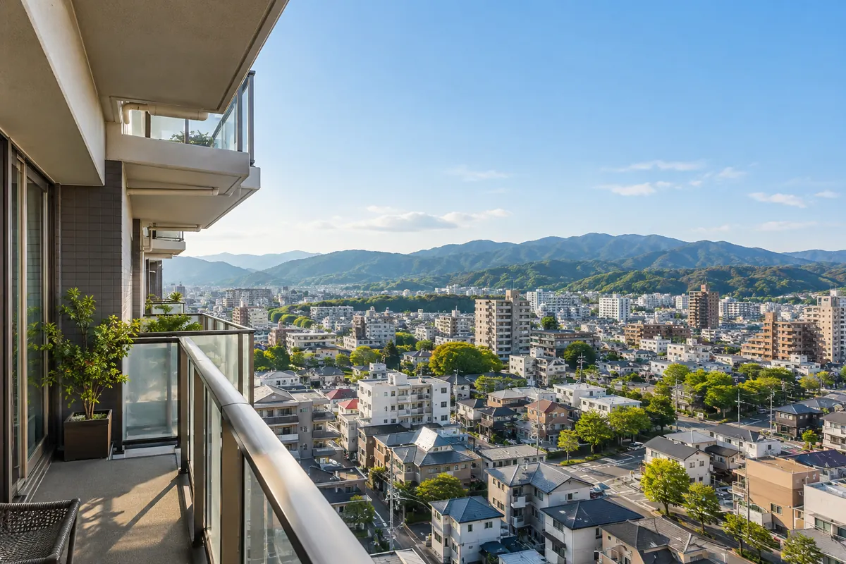 マンションから見た住宅街のイメージ