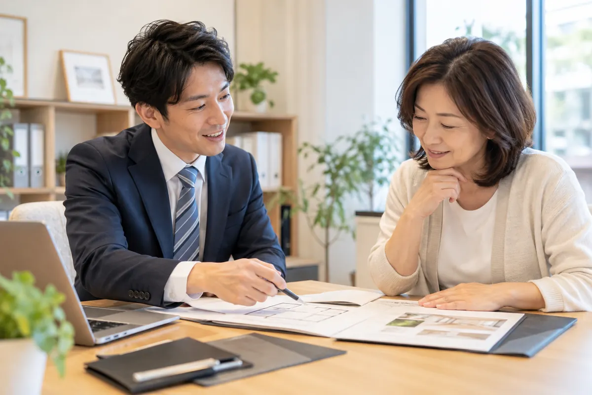 不動産会社にマンション査定を相談するイメージ