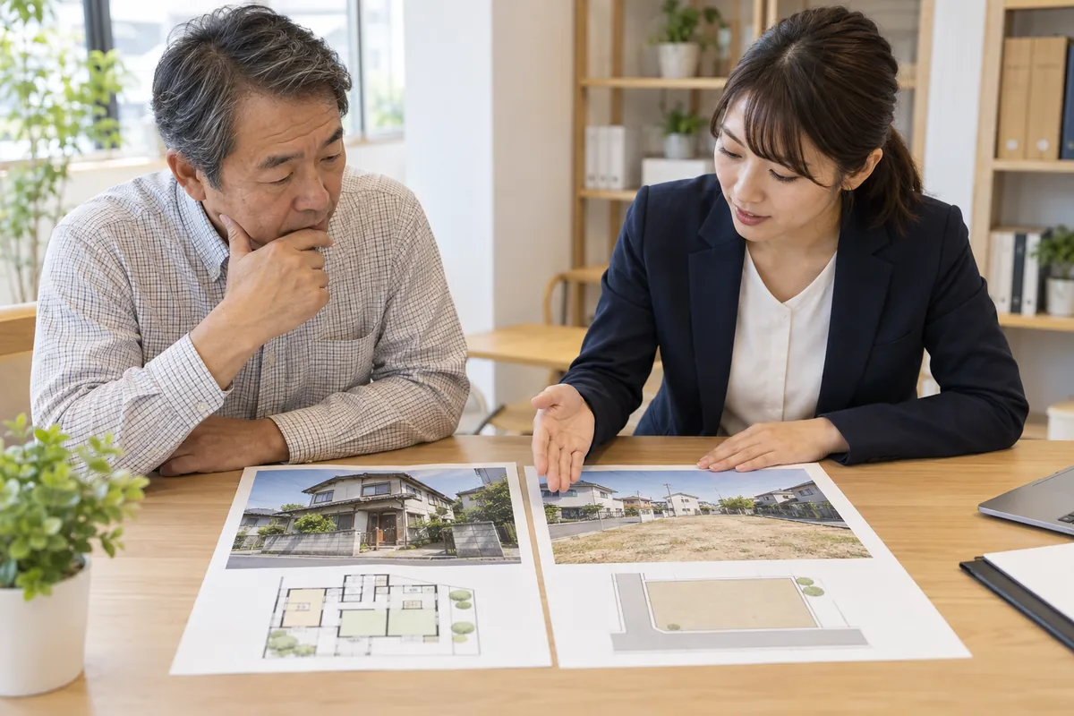 古家付きと更地の売却方法を相談する所有者