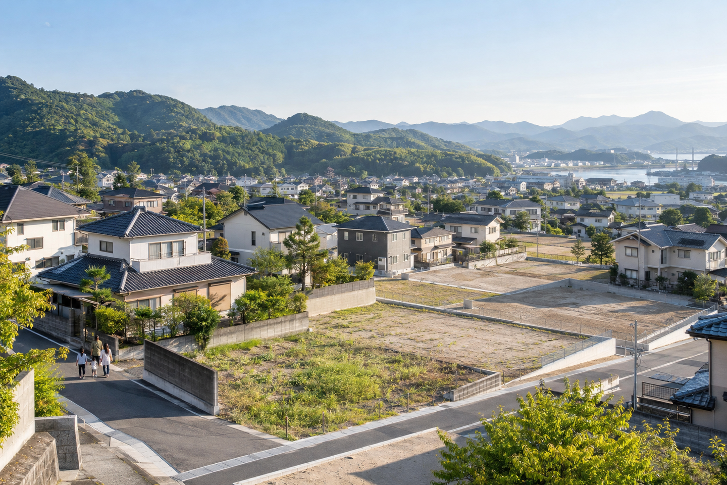 住宅地と売却対象の土地のイメージ